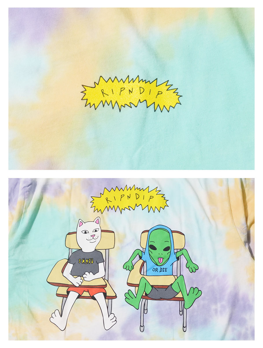 RIPNDIP リップンディップ タイダイ柄 Tシャツ メンズ レディース ブランド 半袖 RND4359 M L XL