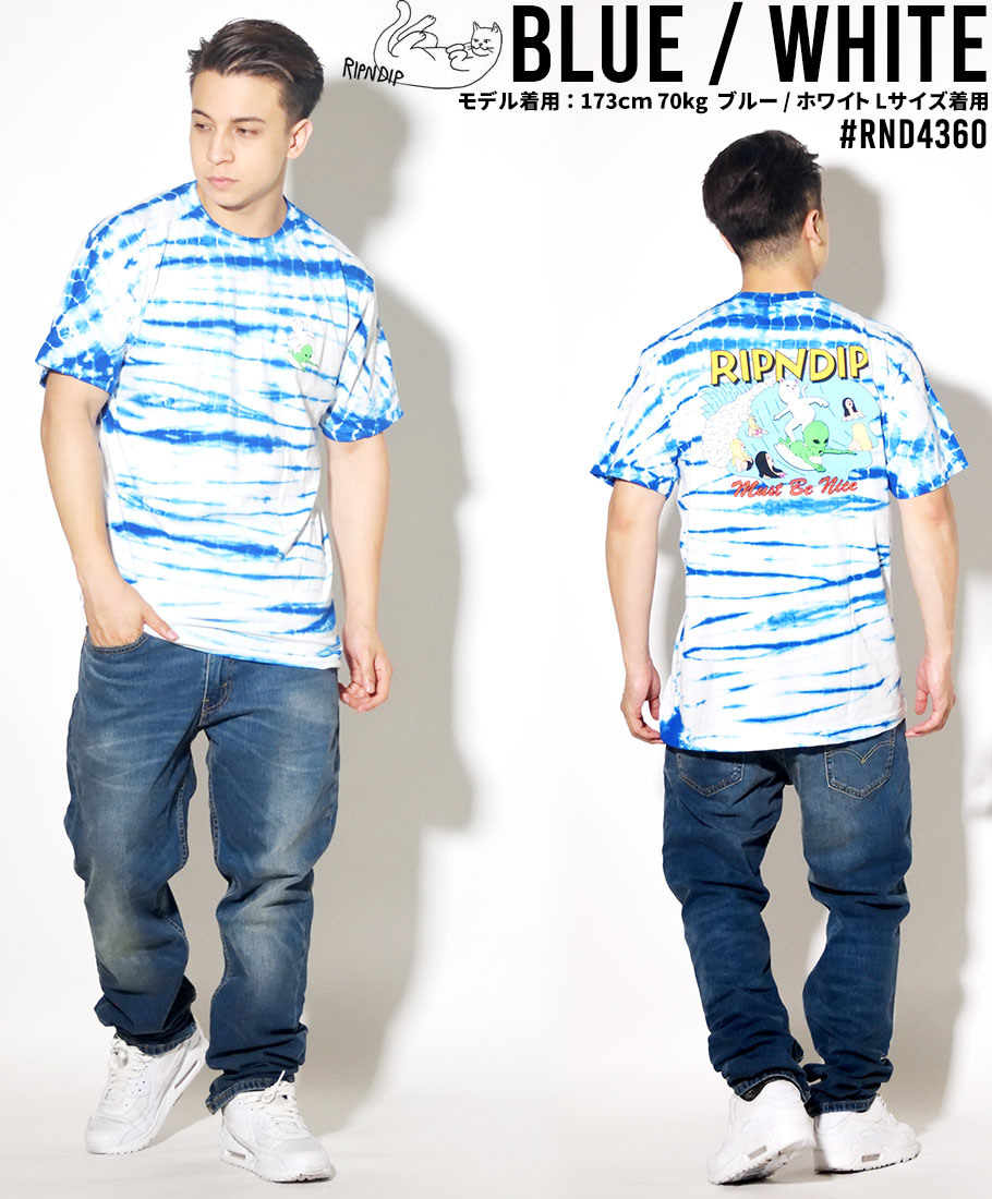 RIPNDIP リップンディップ タイダイ柄 Tシャツ メンズ レディース ブランド 半袖 RND4360 M L XL