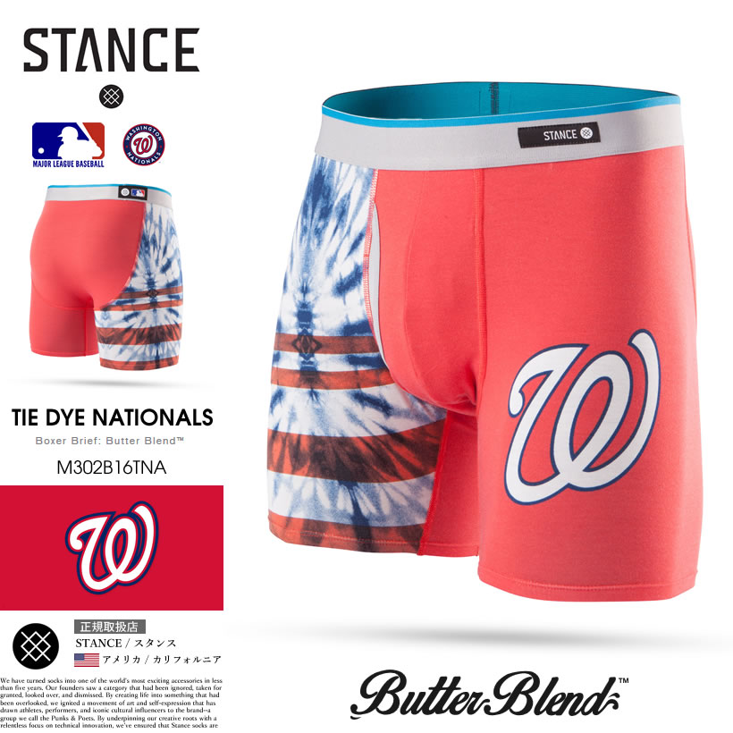 STANCE スタンス ボクサーパンツ メンズ ブリーフ 前開き おしゃれ ブランド MLB ワシントン・ナショナルズ 野球 スポーツ ベースボール