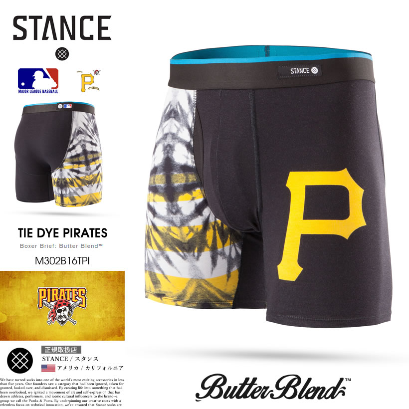 STANCE スタンス ボクサーパンツ メンズ ブリーフ 前開き おしゃれ ブランド MLB ピッツバーグ・パイレーツ 野球 スポーツ ベースボール