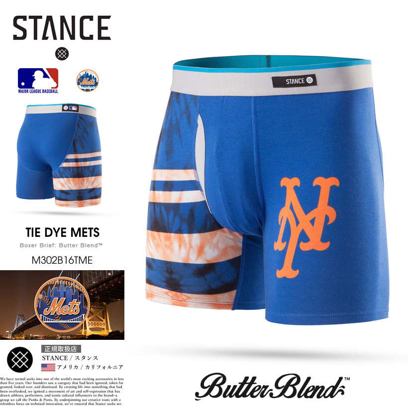 STANCE スタンス ボクサーパンツ メンズ ブリーフ 前開き おしゃれ ブランド MLB ニューヨーク・メッツ 野球 スポーツ ベースボール