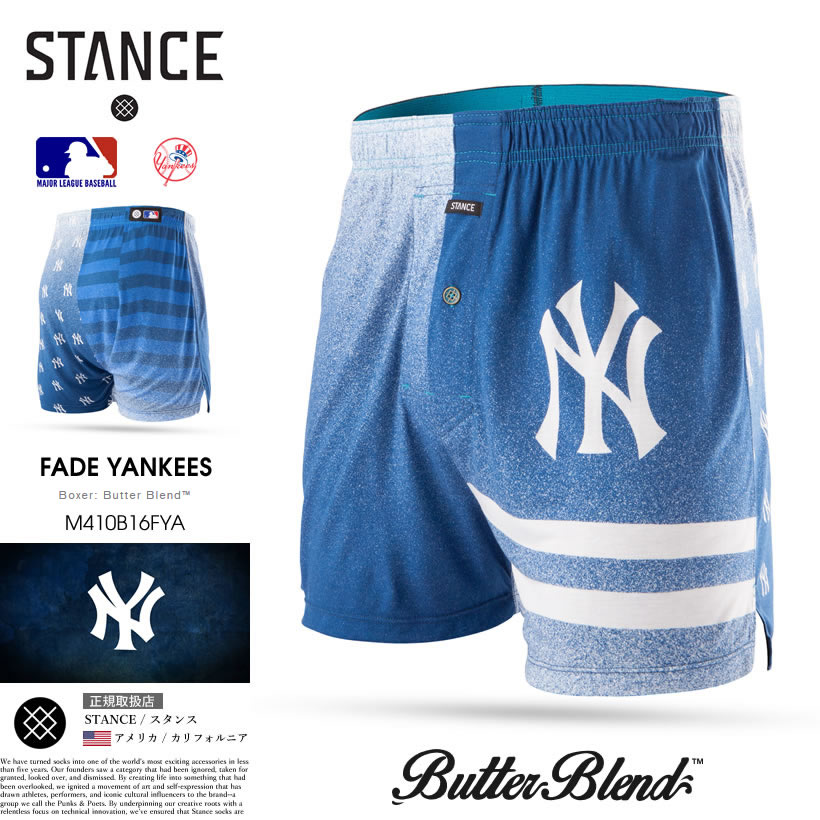 STANCE スタンス トランクス メンズ ボクサーパンツ 前開き おしゃれ ブランド MLB ニューヨーク・ヤンキース 野球 スポーツ ベースボール