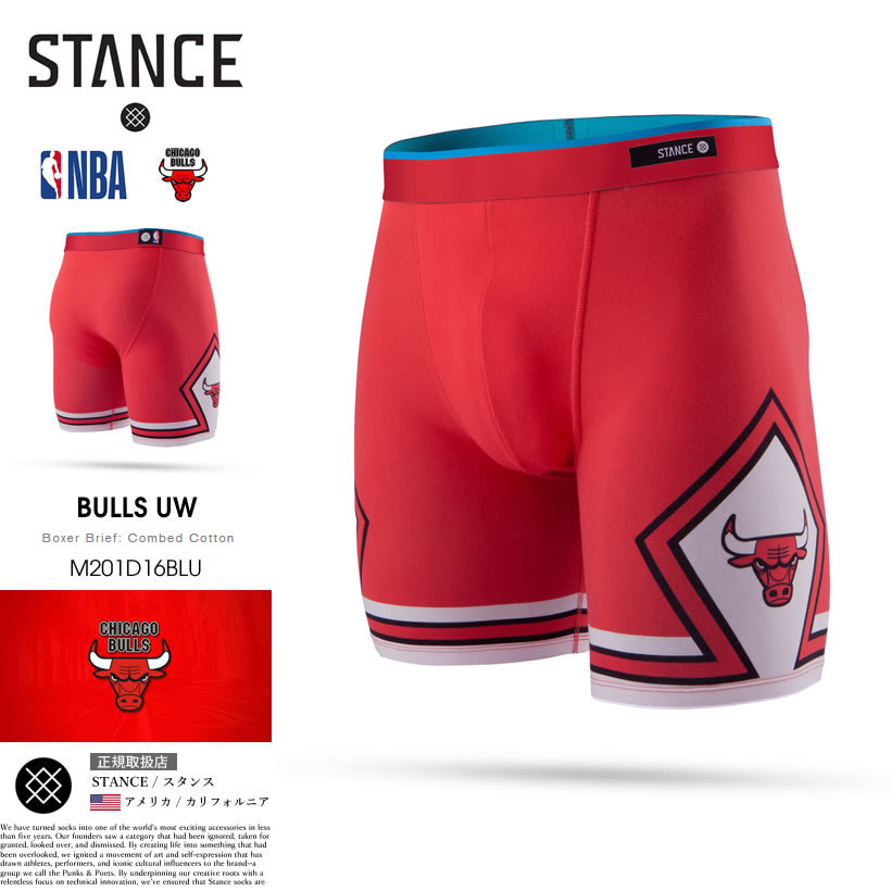 STANCE スタンス ボクサーパンツ メンズ ブリーフ おしゃれ ブランド NBA シカゴ・ブルズ スポーツ バスケットボール