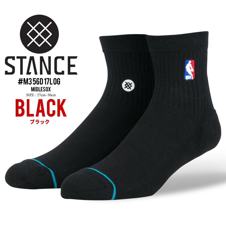 STANCE スタンス ソックス 靴下 メンズ ブランド 25cm〜29cm NBA ロゴ バスケットボール