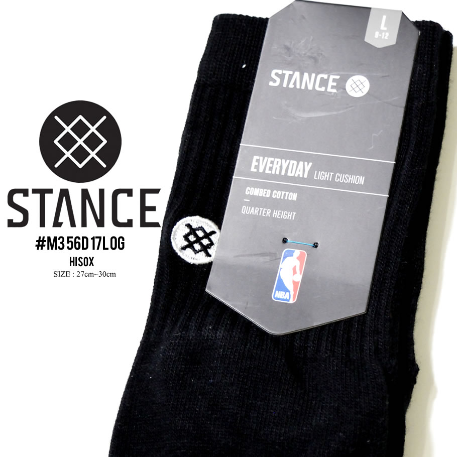 STANCE スタンス ソックス 靴下 メンズ ブランド 25cm〜29cm NBA ロゴ バスケットボール