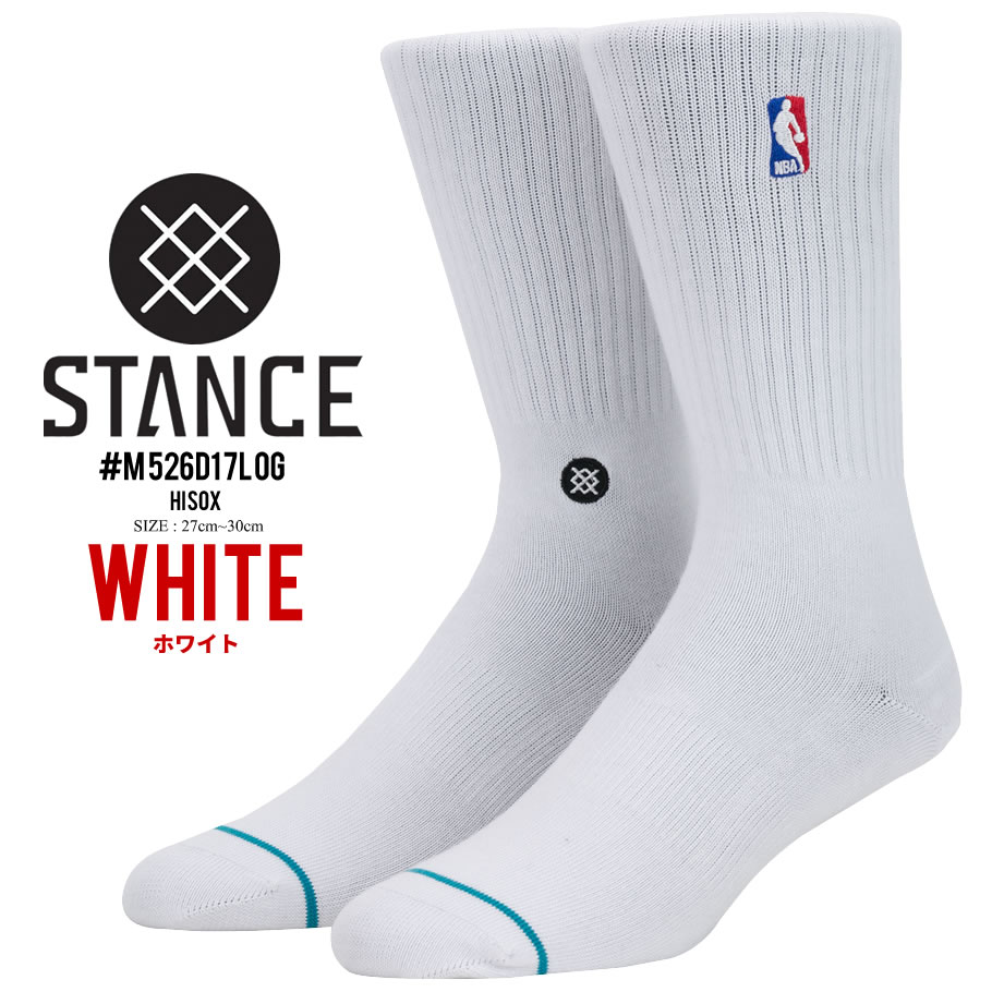 STANCE スタンス ソックス 靴下 メンズ ブランド 25cm〜29cm NBA ロゴ バスケットボール