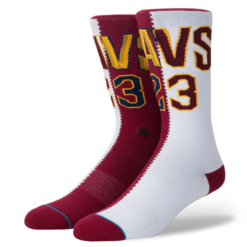 STANCE スタンス ソックス 靴下 メンズ ブランド 25cm〜29cm NBA クリーブランド・キャバリアーズ レブロン・ジェームズ スポーツ バスケットボール
