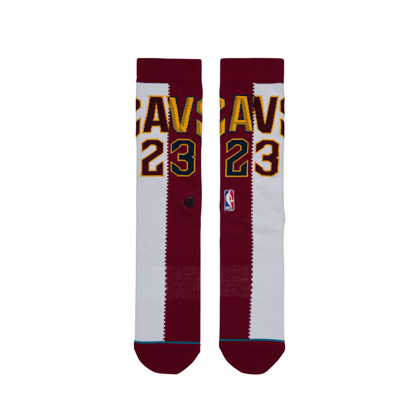 STANCE スタンス ソックス 靴下 メンズ ブランド 25cm〜29cm NBA クリーブランド・キャバリアーズ レブロン・ジェームズ スポーツ バスケットボール