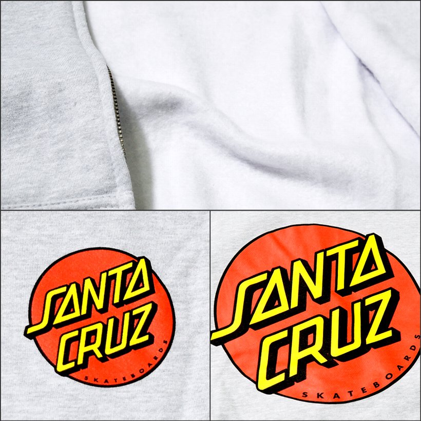 サンタクルーズ ジップパーカー メンズ 裏起毛 SANTA CRUZ 44251127 USモデル 2019春夏 新作