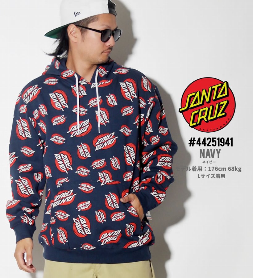 サンタクルーズ プルオーバーパーカー メンズ SANTA CRUZ 44251941 USモデル ストリート系 ヒップホップ B系 ファッション 2019 秋