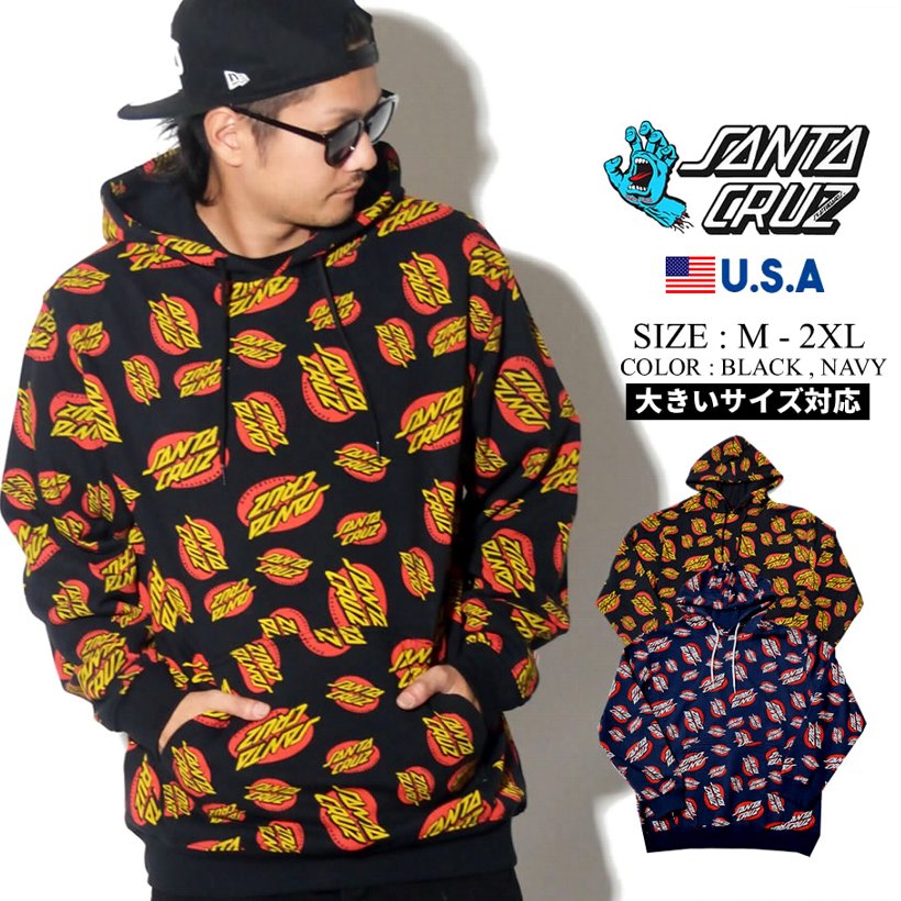 サンタクルーズ プルオーバーパーカー メンズ SANTA CRUZ 44251941 USモデル ストリート系 ヒップホップ B系 ファッション 2019 秋