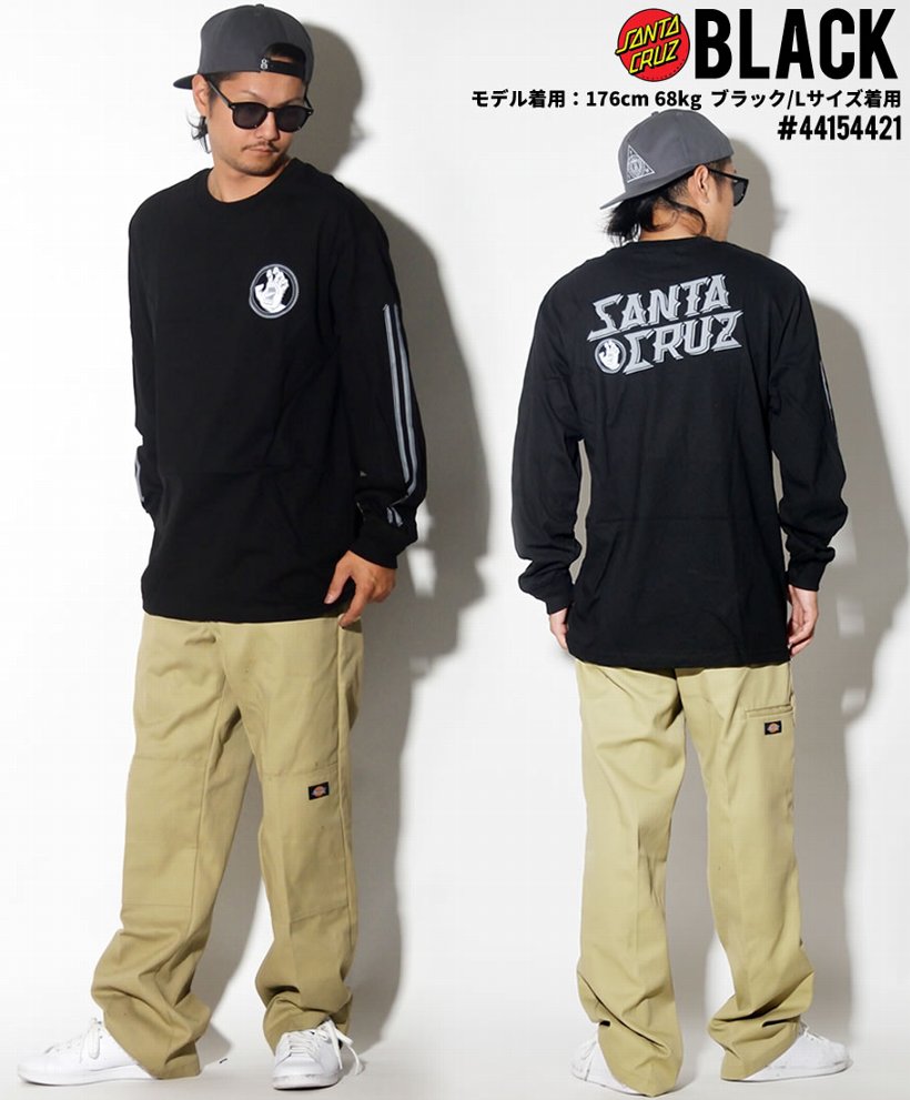 サンタクルーズ Tシャツ メンズ 長袖 ロンT プリント SANTA CRUZ 44154421 USモデル ストリート系 ヒップホップ B系 ファッション 2019 秋