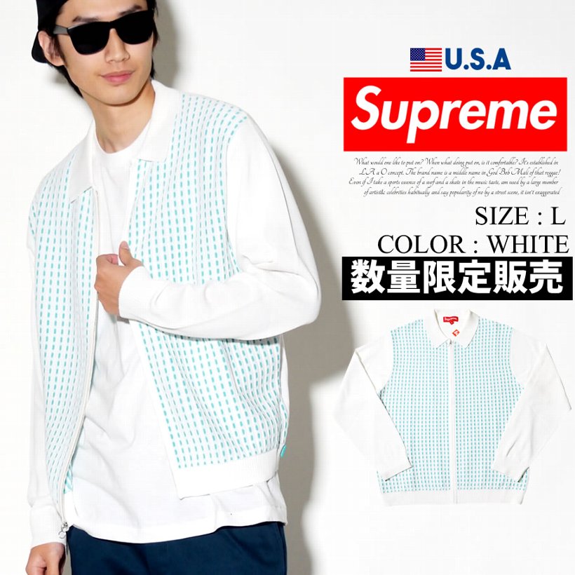 好評国産 Supreme - supreme Dashes Zip Up Knit Poloの通販 by りおん ...