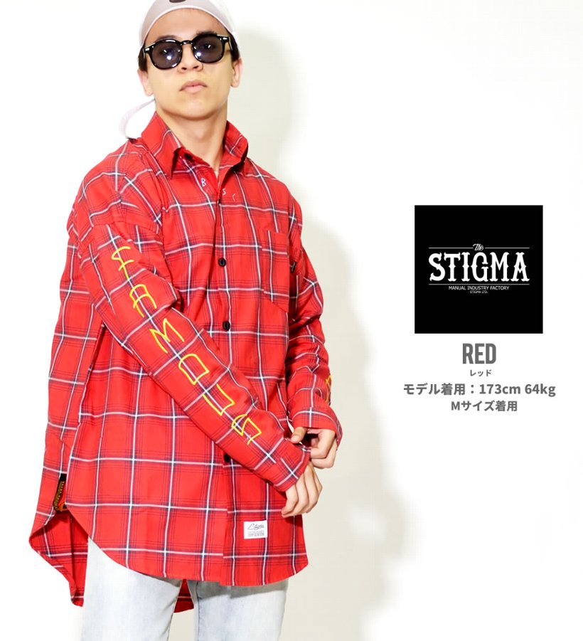 STIGMA スティグマ シャツ メンズ 長袖 オーバーサイズ
