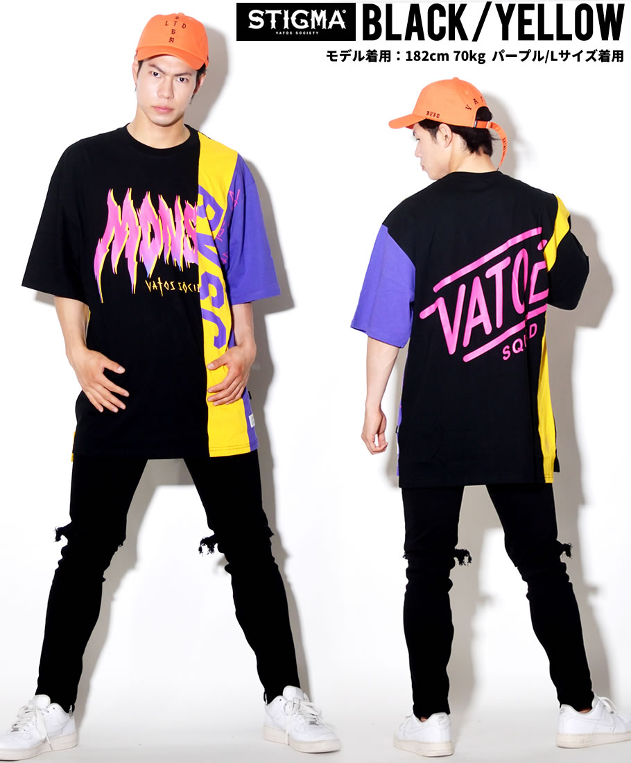 Stigma Vatos Society スティグマ 半袖tシャツ 韓国 ヒップホップ ストリート系 ファッション Sgtt007