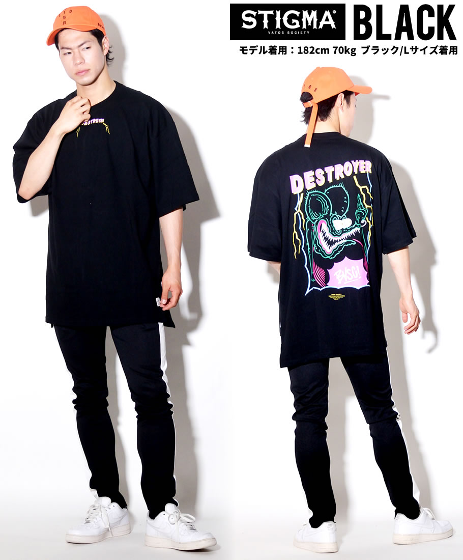 Stigma Vatos Society スティグマ 半袖tシャツ 韓国 ヒップホップ ストリート系 ファッション Sgtt009