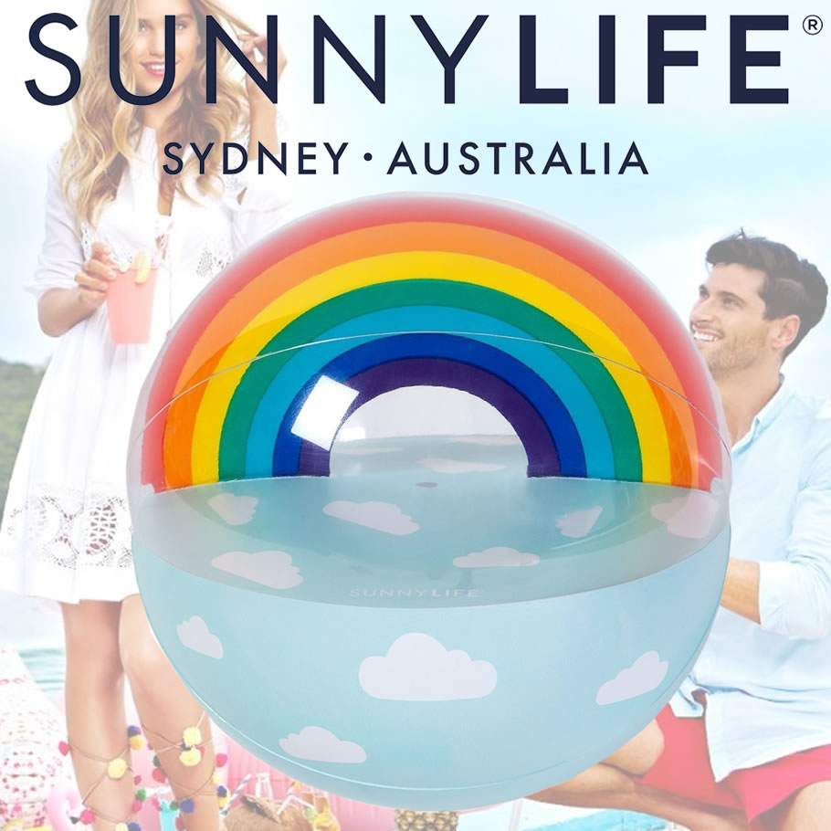 SUNNY LIFE サニーライフ ビーチボール 35cm Inflatable Beach Ball Rainbow