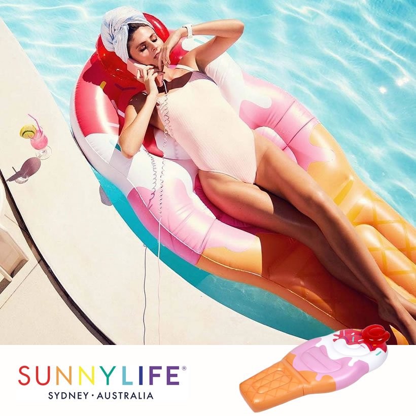 SUNNY LIFE サニーライフ 浮き輪 アイスクリーム型 Luxe Lie-On Float Ice Cream