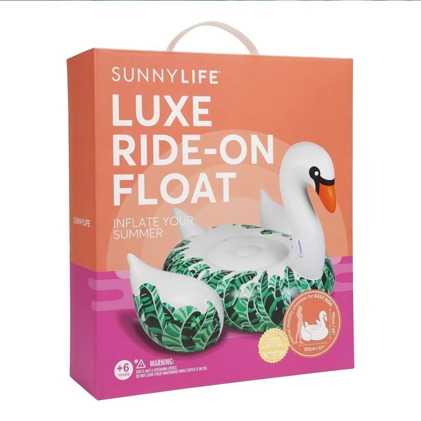 SUNNY LIFE サニーライフ 浮き輪 スワン型 Luxe Ride-On Float Swan Banana Palm