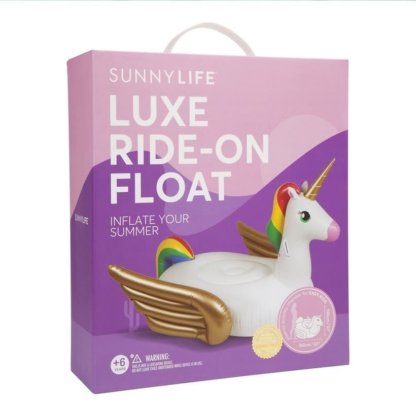 SUNNY LIFE サニーライフ 浮き輪 ユニコーン型 Luxe Ride-On Float Unicorn