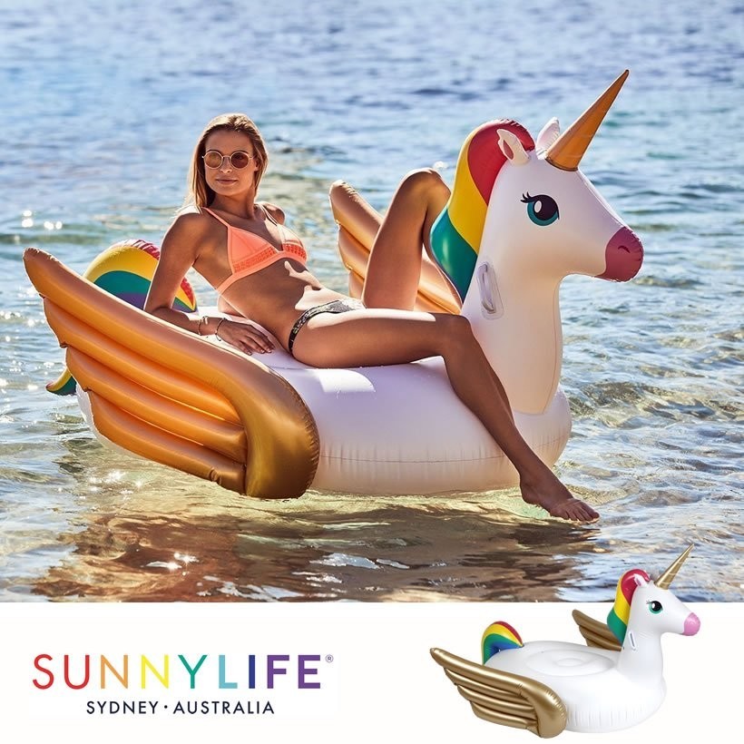 SUNNY LIFE サニーライフ 浮き輪 ユニコーン型 Luxe Ride-On Float Unicorn