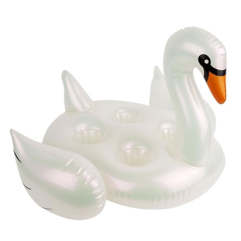 SUNNY LIFE サニーライフ ビーチドリンクホルダー スワン型 Inflatable Drink Holder Pearl Swan