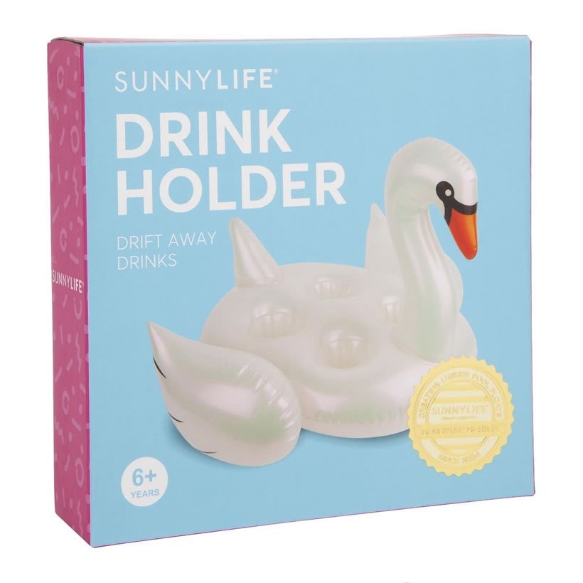 SUNNY LIFE サニーライフ ビーチドリンクホルダー スワン型 Inflatable Drink Holder Pearl Swan