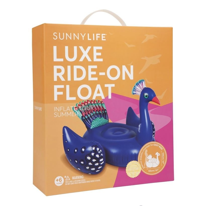 SUNNY LIFE サニーライフ 浮き輪 クジャク型 Luxe Ride-On Float Peacock
