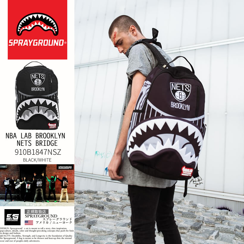 スプレーグラウンド SPRAYGROUND バックパック リュックサック 鞄 NBA LAB BROOKLYN NETS BRIDGE