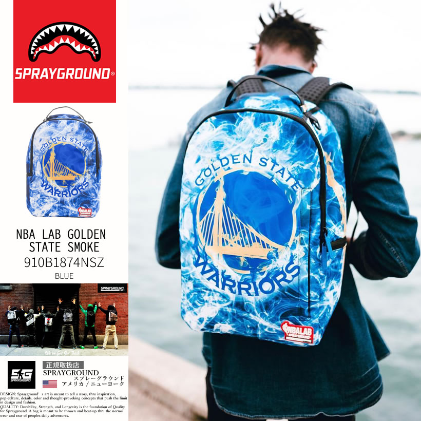 スプレーグラウンド SPRAYGROUND バックパック リュックサック 鞄 NBA LAB GOLDEN STATE SMOKE