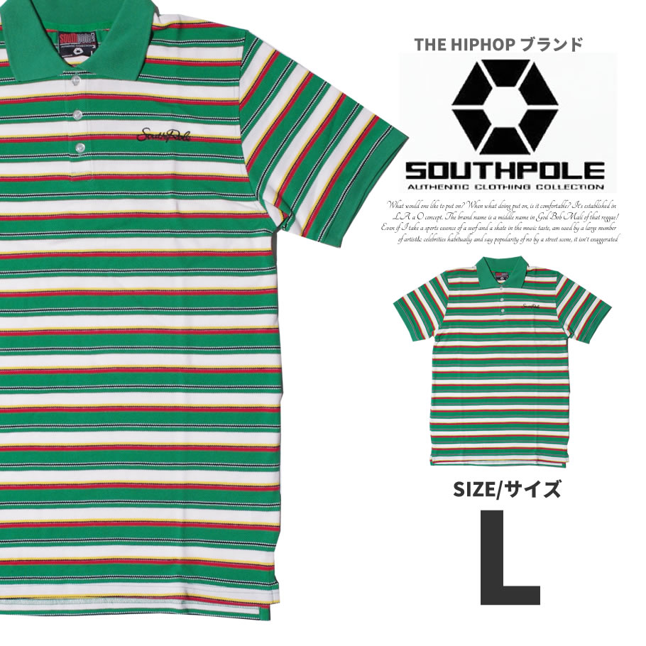 SOUTHPOLE (サウスポール) S/Sポロ ボーダー柄 (11212201) SPTT003
