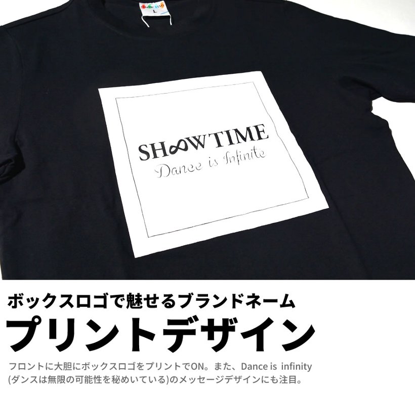 ボックスロゴTシャツ 半袖 バンダナが着脱可能 変則スタイル B系 ストリート系 HIPHOP ダンス 衣装 ヒップホップダンス