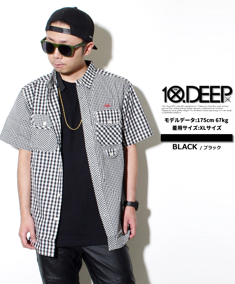 10DEEP テンディープ B系 ストリート系 半袖シャツ チェック柄 02TD3201 TDO005