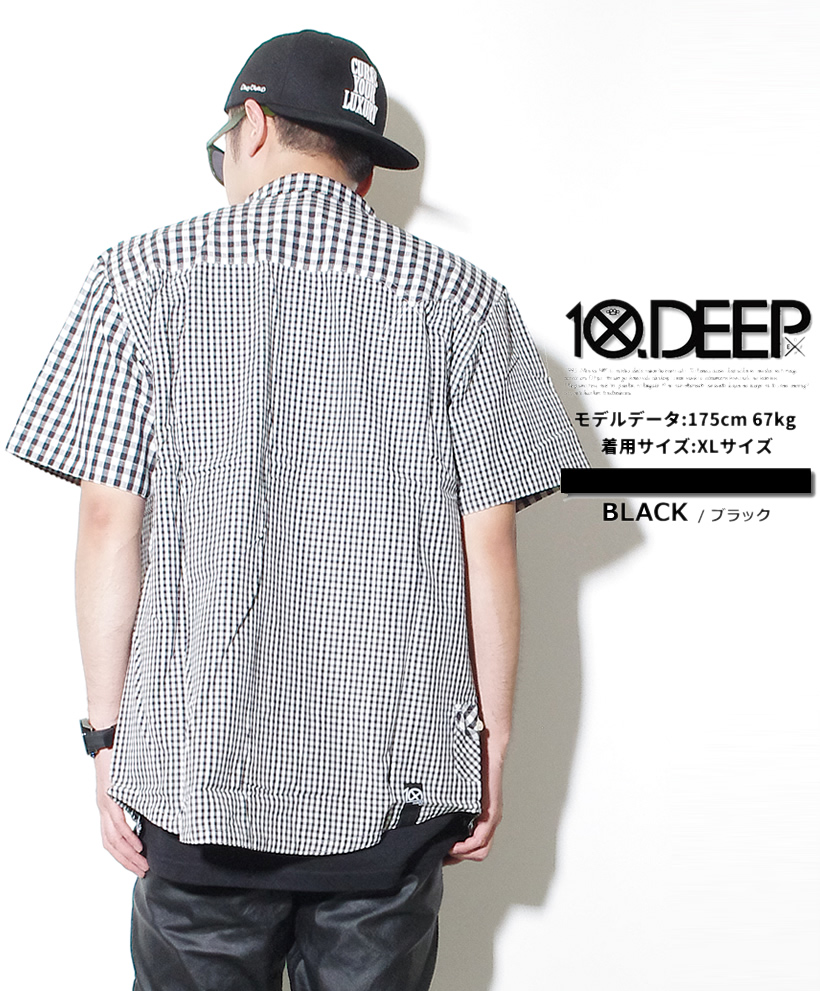 10DEEP テンディープ B系 ストリート系 半袖シャツ チェック柄 02TD3201 TDO005