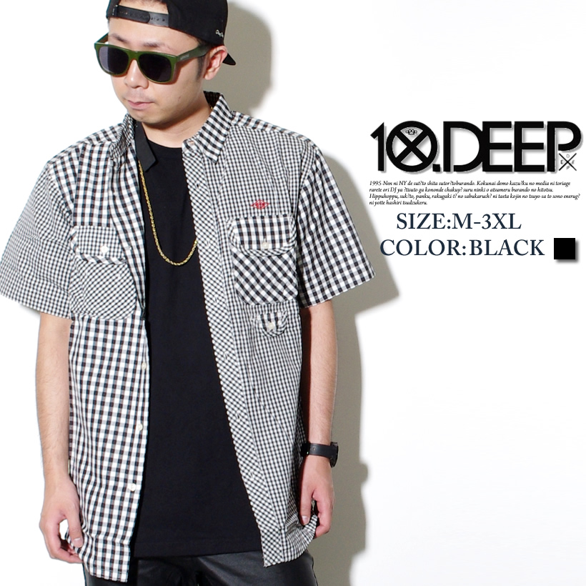 10DEEP テンディープ B系 ストリート系 半袖シャツ チェック柄 02TD3201 TDO005