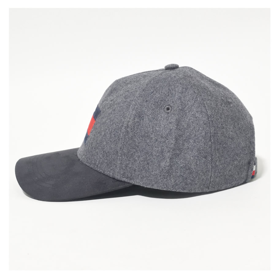 TOMMY HILFIGER トミーヒルフィガー ウールキャップ メンズ レディース 帽子 サイズ調節可能 ICON FLAG CAP AM05307 灰 新品 海外モデル