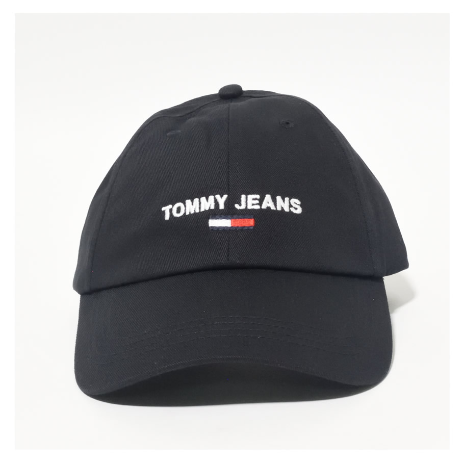 トミーヒルフィガー キャップ メンズ レディース 帽子 サイズ調節可能 TOMMY JEANS CAP AM05193 黒 新品 海外モデル