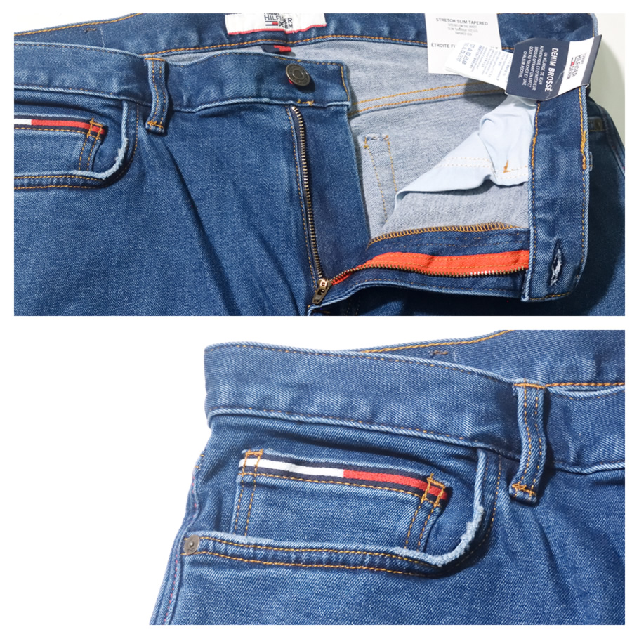 トミーヒルフィガー スリムテーパードジーンズ メンズ デニムパンツ 78E5396 新品 36 38 海外モデル