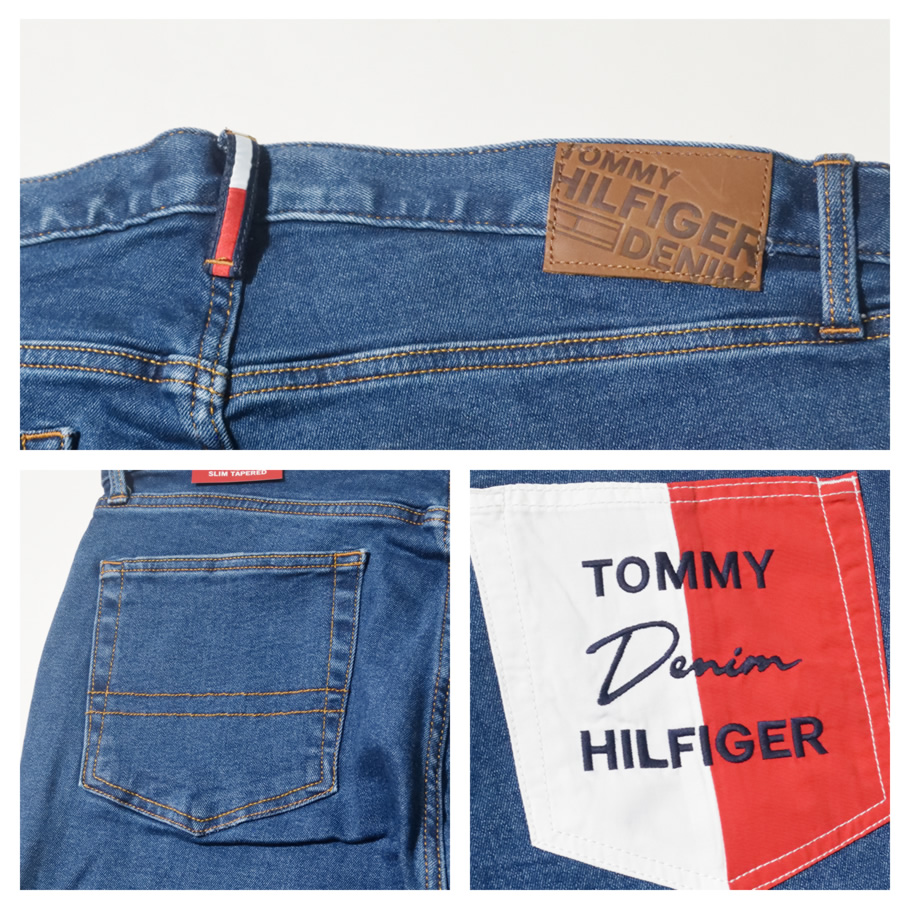 トミーヒルフィガー スリムテーパードジーンズ メンズ デニムパンツ 78E5396 新品 36 38 海外モデル