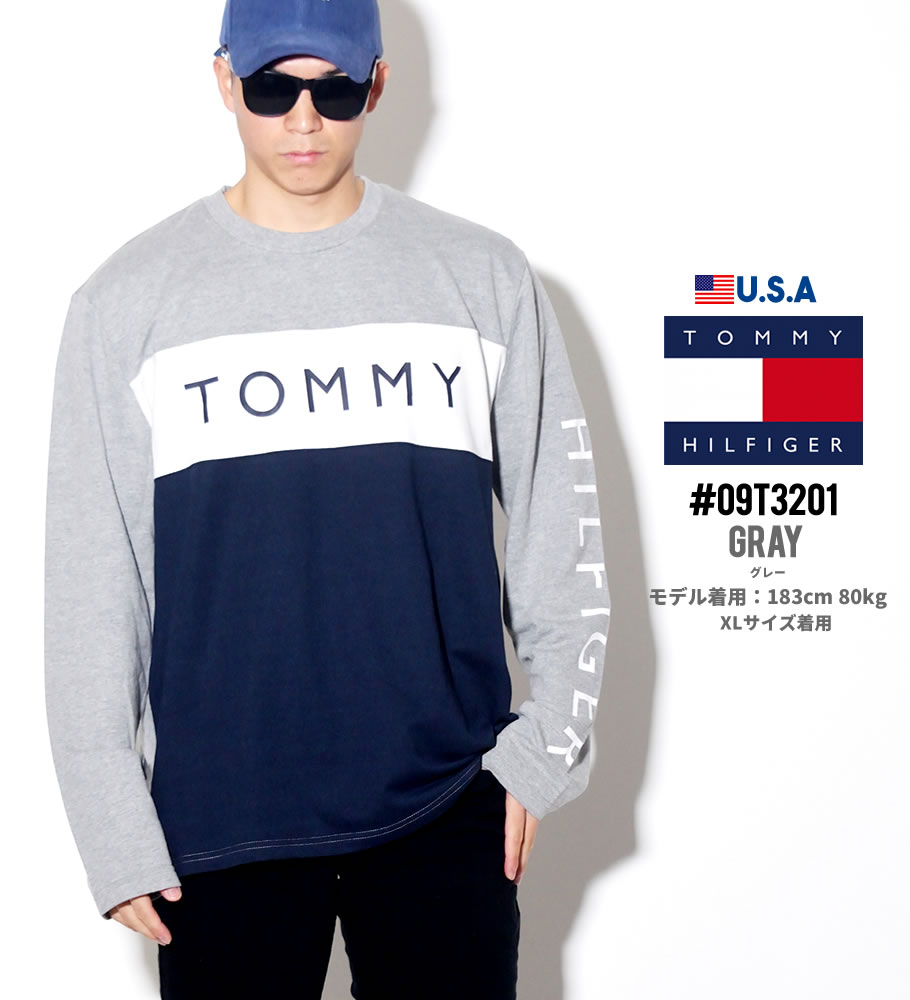 TOMMY HILFIGER トミーヒルフィガー Tシャツ メンズ 長袖 ロンT 09T3301 USモデル 2019春 新作