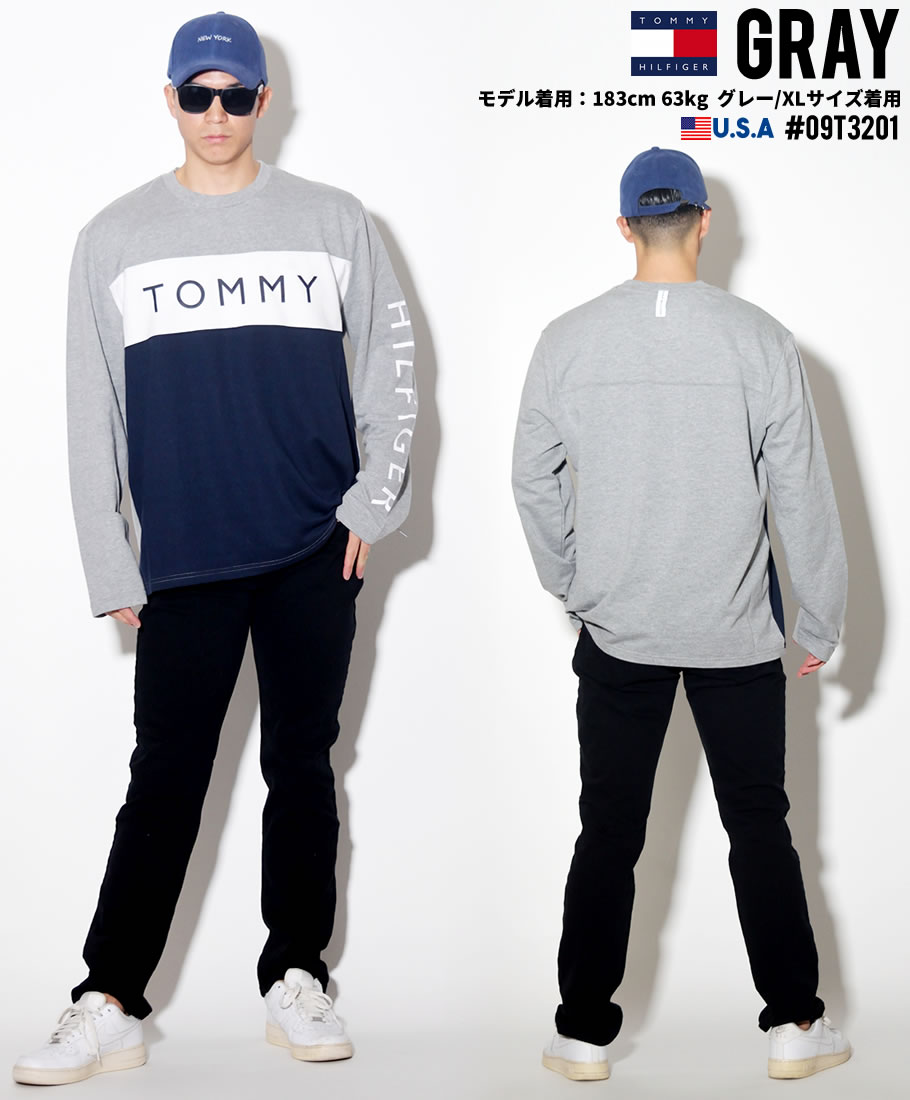 TOMMY HILFIGER トミーヒルフィガー Tシャツ メンズ 長袖 ロンT 09T3301 USモデル 2019春 新作