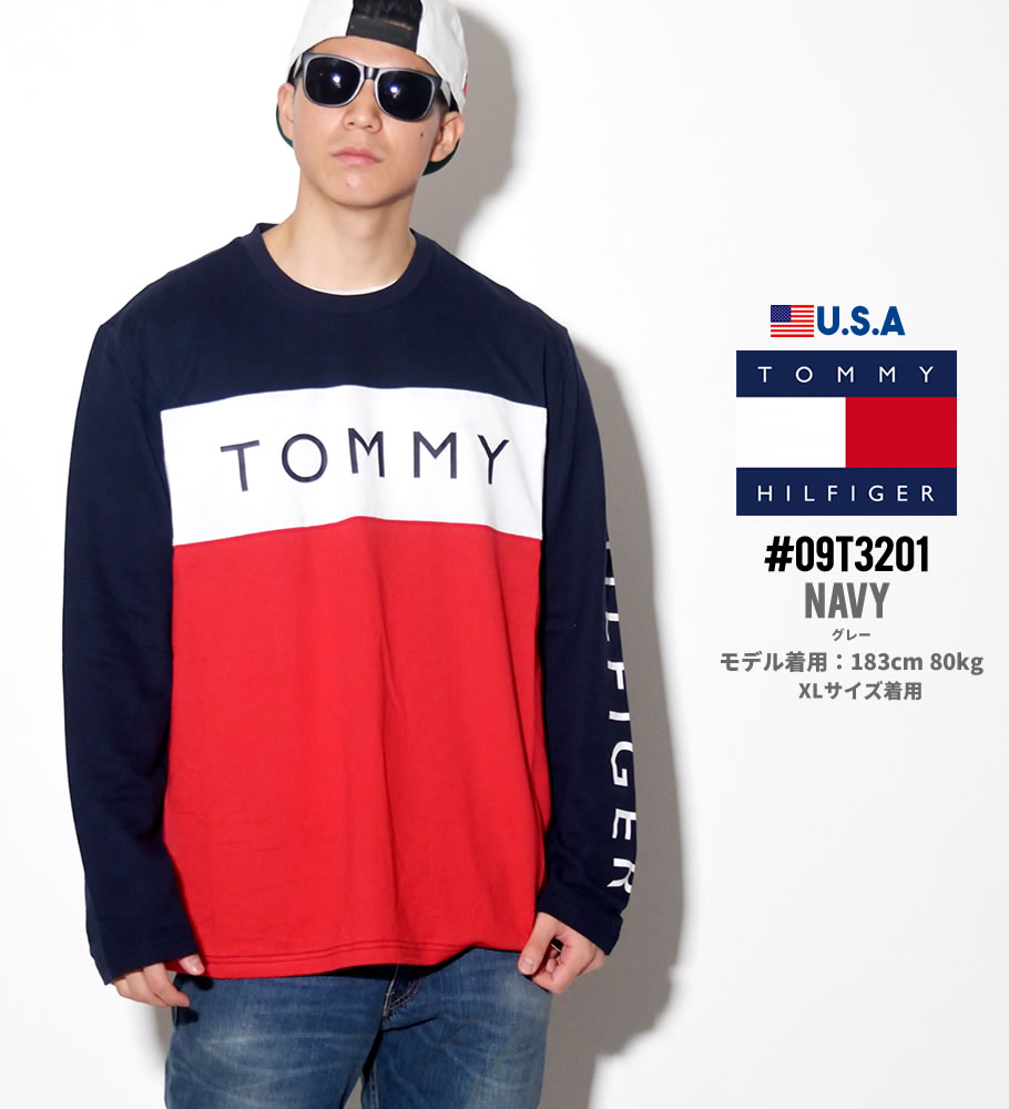 TOMMY HILFIGER トミーヒルフィガー Tシャツ メンズ 長袖 ロンT 09T3301 USモデル 2019春 新作
