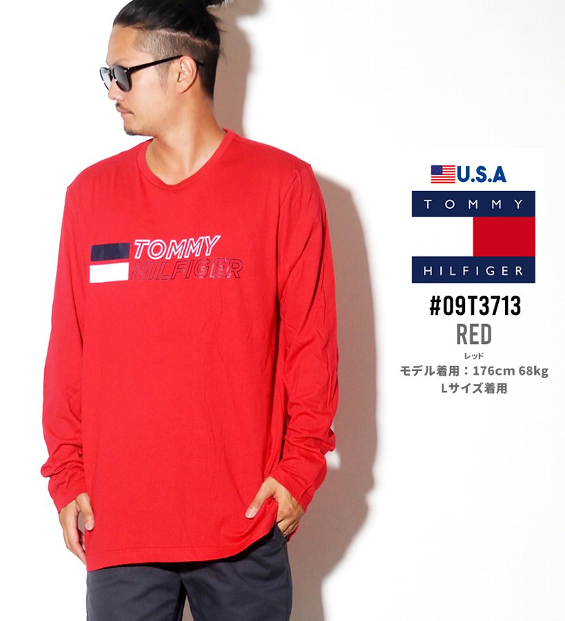 TOMMY HILFIGER トミーヒルフィガー Tシャツ メンズ 長袖 ロンT 09T3713