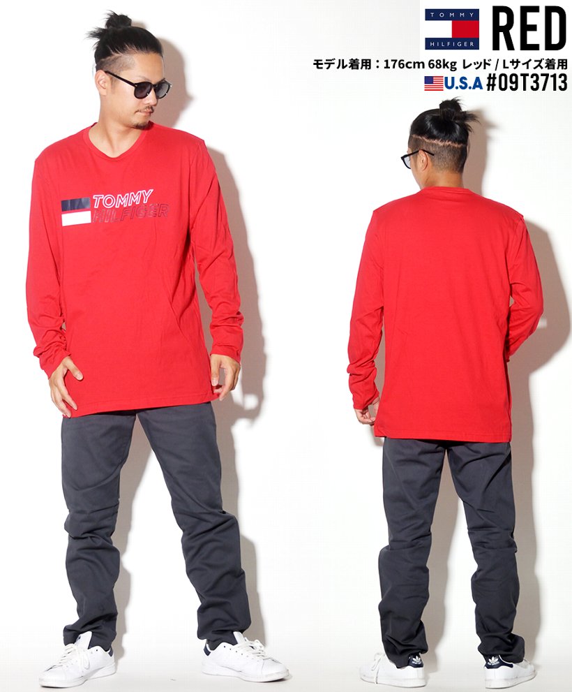TOMMY HILFIGER トミーヒルフィガー Tシャツ メンズ 長袖 ロンT 09T3713