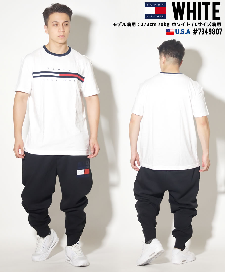 トミーヒルフィガー Tシャツ メンズ レディース 半袖 ロゴT 7849807 コットン100% 新品 白 紺 赤 M L XL 2XL 海外モデル