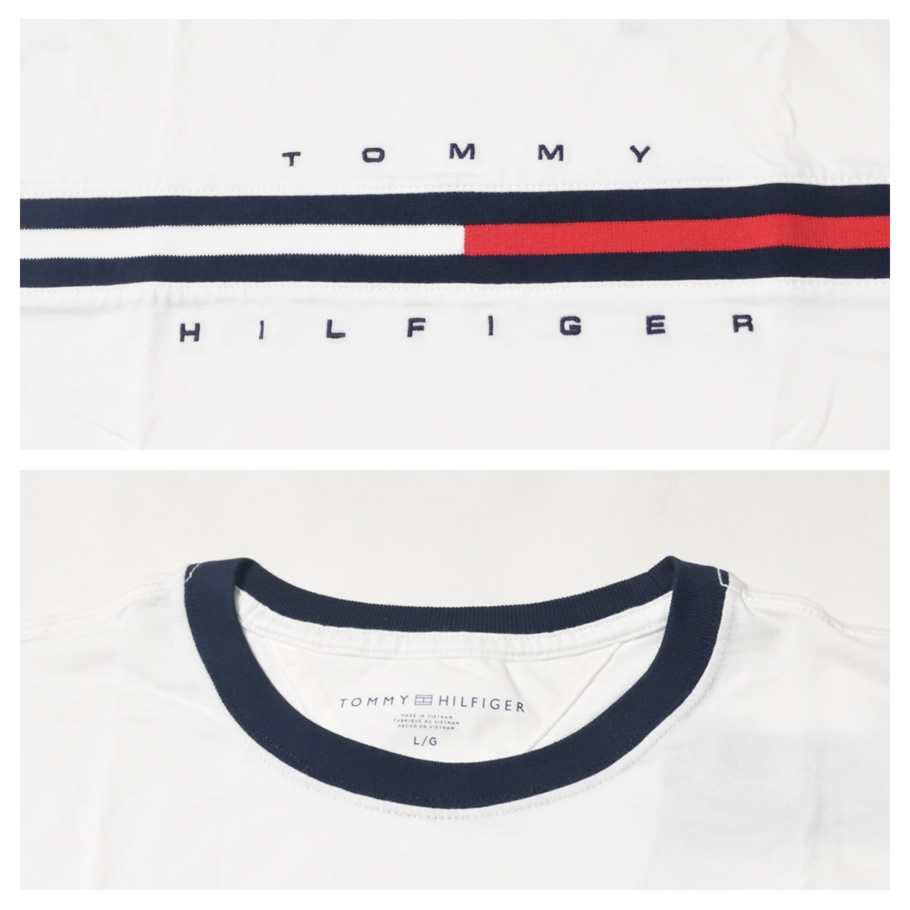 トミーヒルフィガー Tシャツ メンズ レディース 半袖 ロゴT 7849807 コットン100% 新品 白 紺 赤 M L XL 2XL 海外モデル