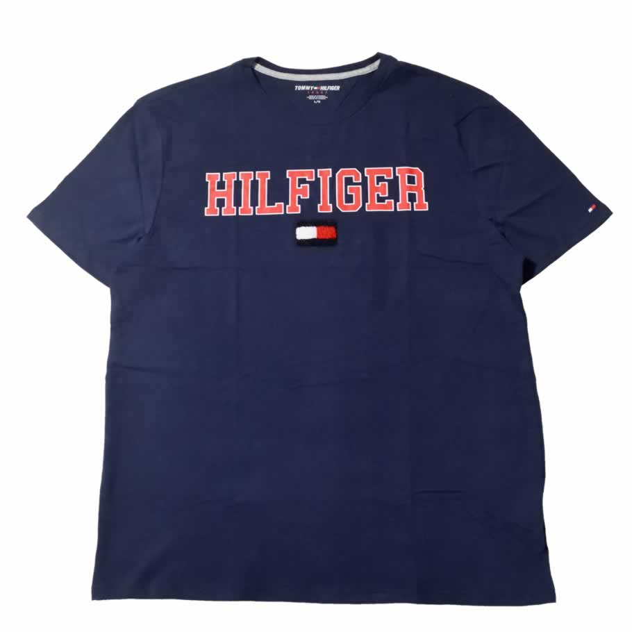 トミーヒルフィガー Tシャツ メンズ レディース 半袖 ロゴT 78C8318 COLLEGIATE CREW TEE 新品 赤 紺 M L XL 2XL 海外モデル