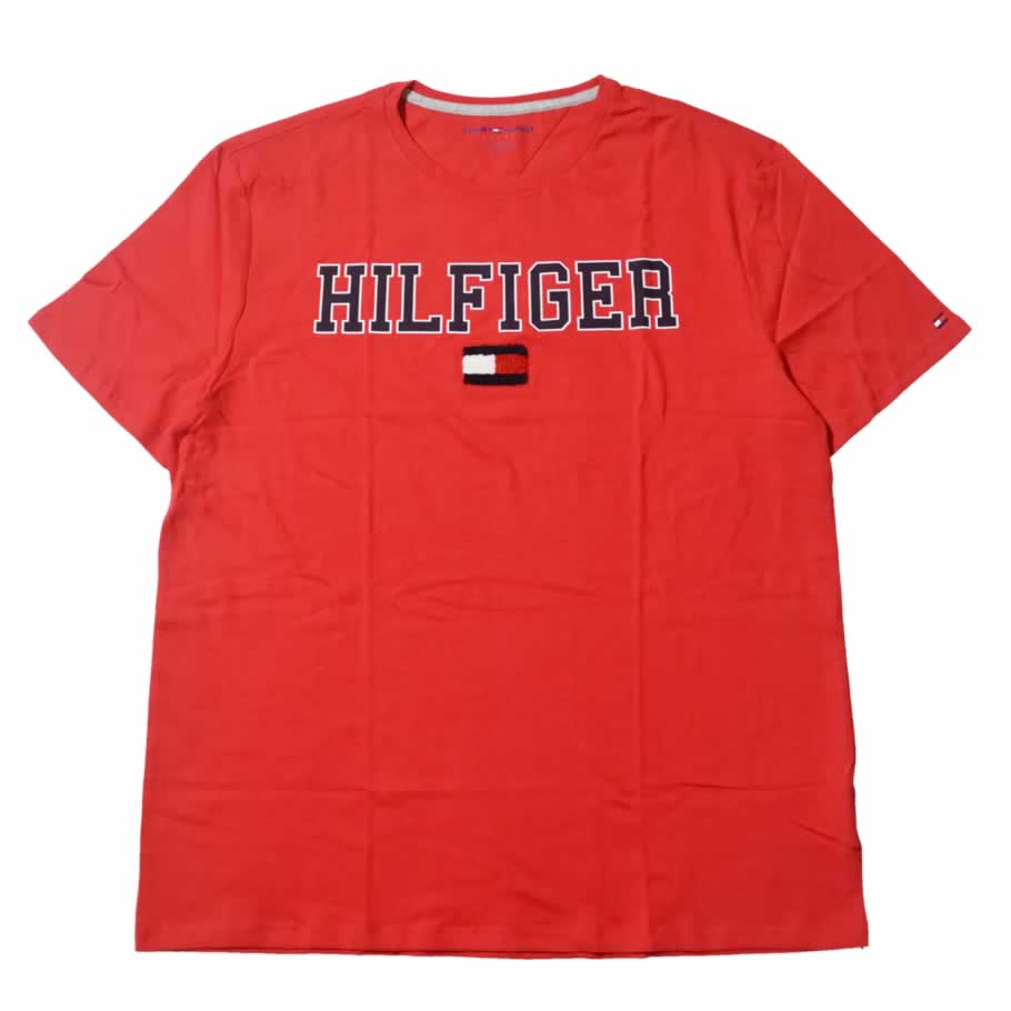 トミーヒルフィガー Tシャツ メンズ レディース 半袖 ロゴT 78C8318 COLLEGIATE CREW TEE 新品 赤 紺 M L XL 2XL 海外モデル