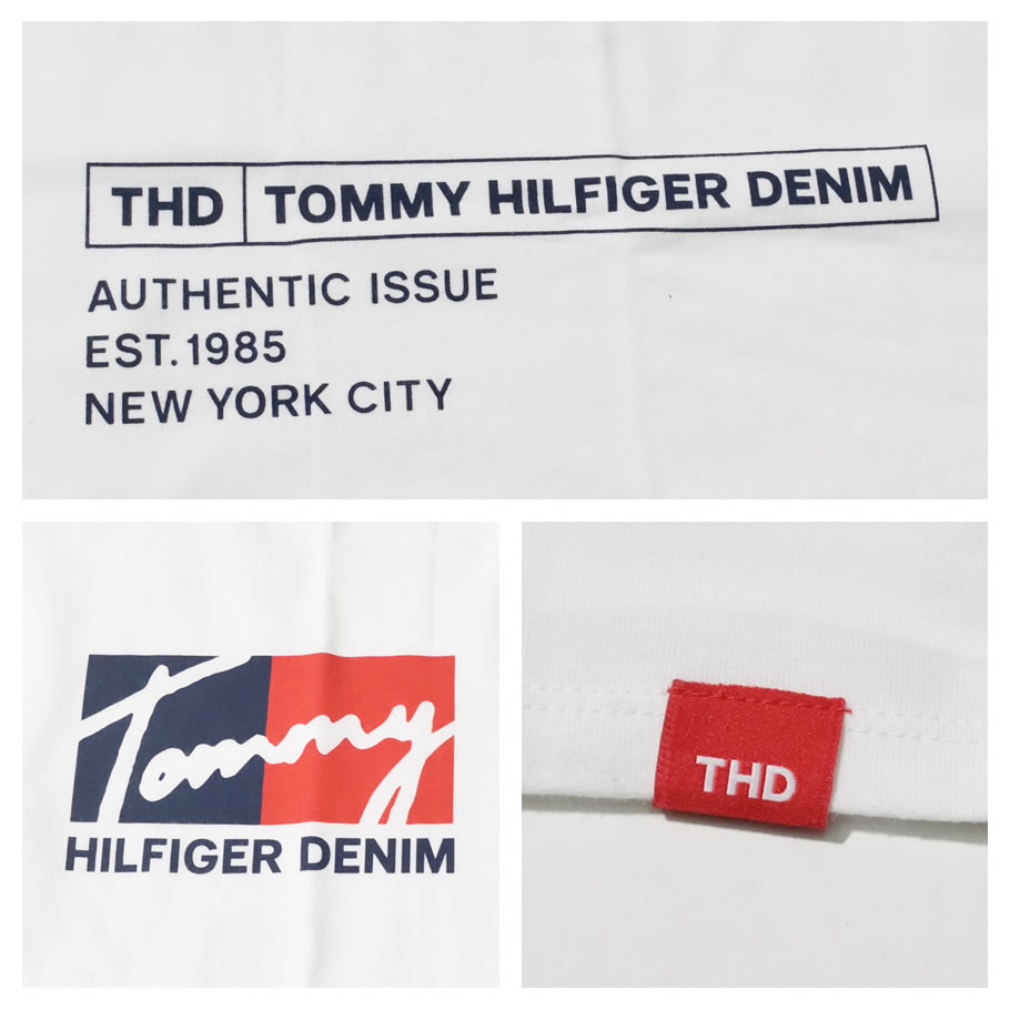 トミーヒルフィガー Tシャツ メンズ レディース 半袖 ロゴT 78E7218 CHANDLER TEE 新品 白 紺 M L XL 2XL 海外モデル