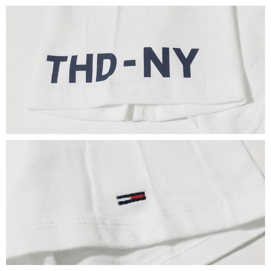 トミーヒルフィガー Tシャツ メンズ レディース 半袖 ロゴT 78E7218 CHANDLER TEE 新品 白 紺 M L XL 2XL 海外モデル